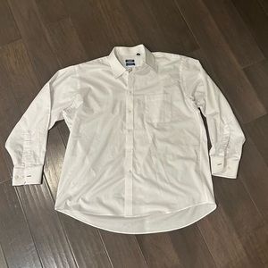 IZOD White Button Down Regular Fit Top Size XL